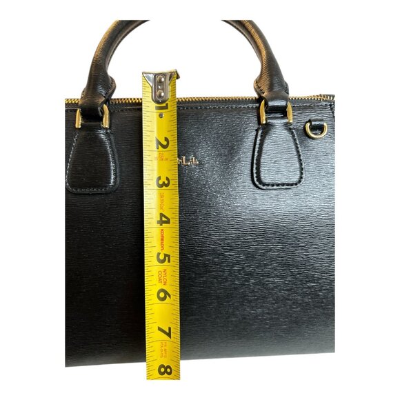 Lauren Ralph Lauren Saffiano Stefanie II Satchel Top Handle Leather - Picture 12 of 14